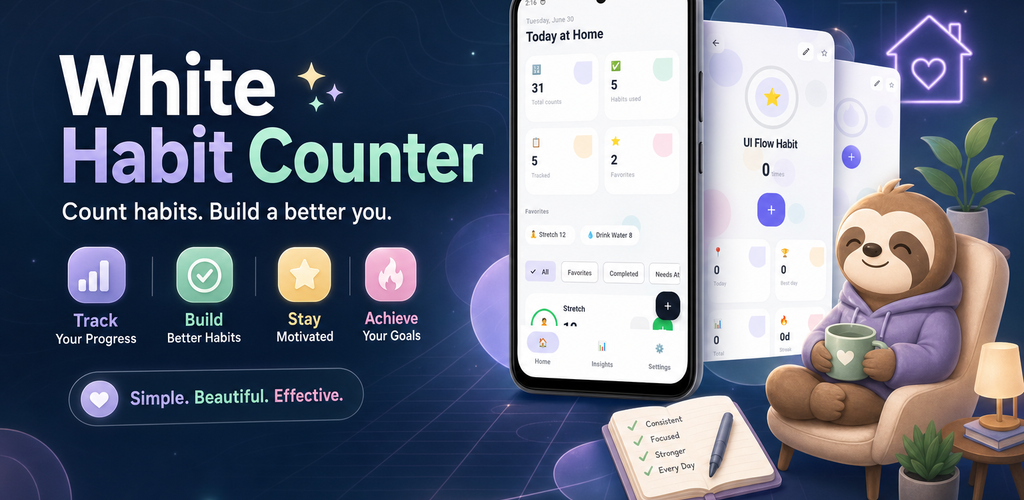 White Habit Counter presentation artwork
